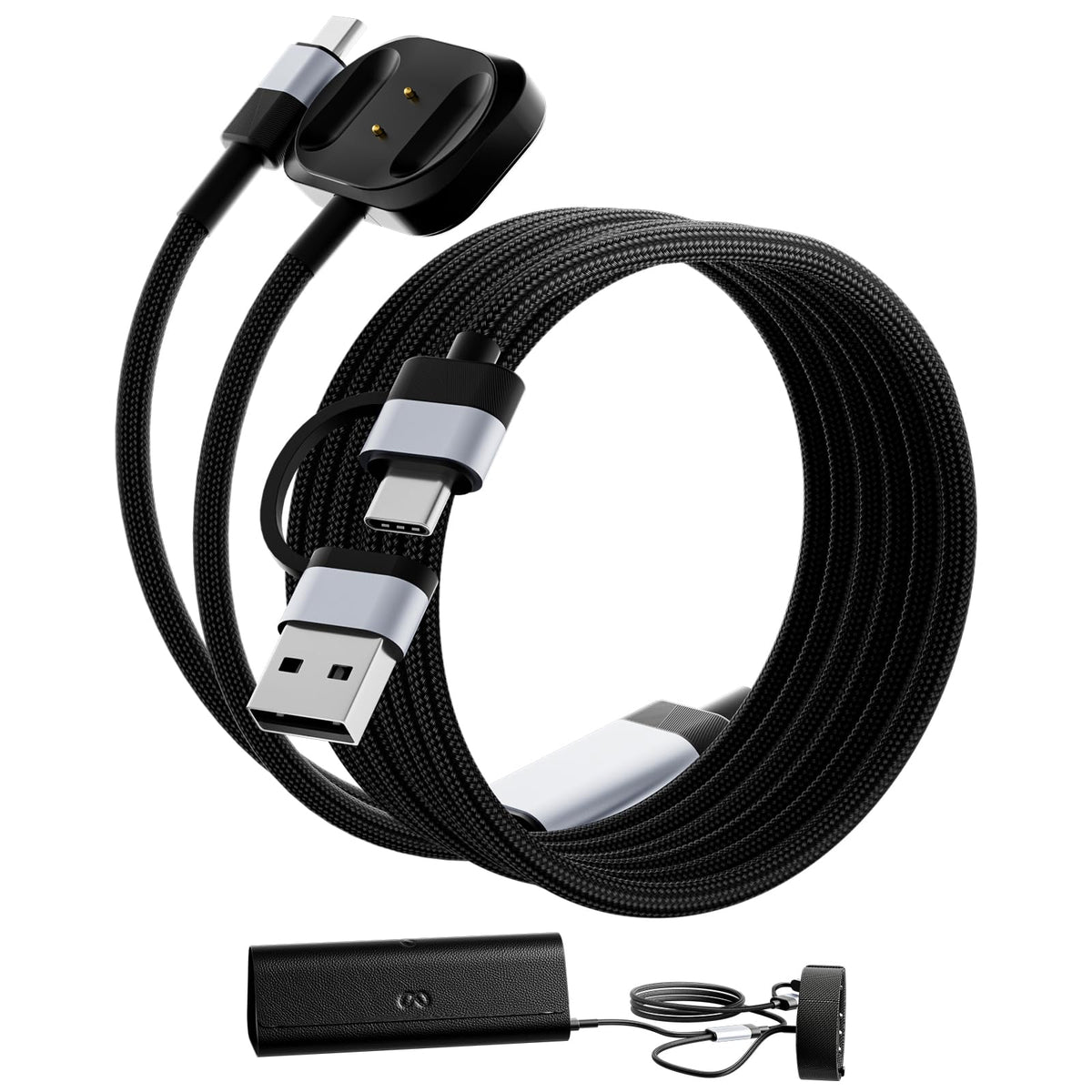 TanReginal 2-in-1 magnetic charging cable powering Meta Ray-Ban Display and Neural Band