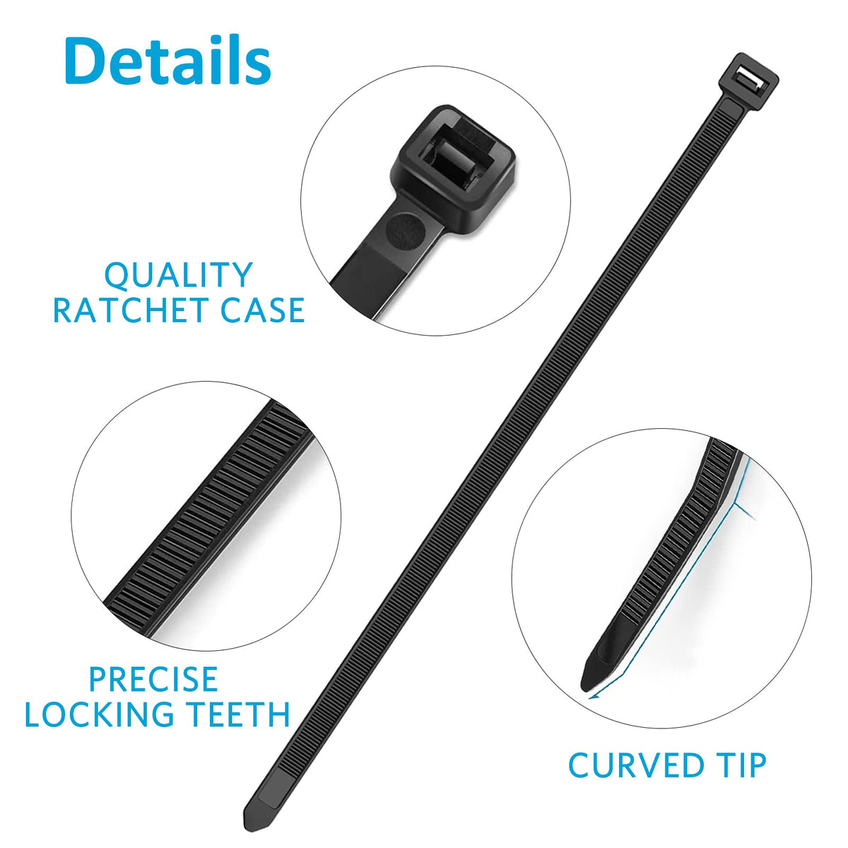 TANTTI UV-resistant nylon zip tie highlighting durable outdoor performance.