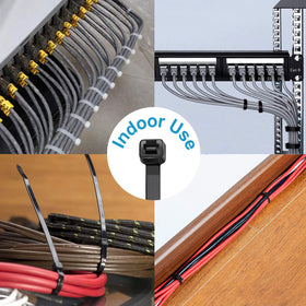 TANTTI zip tie beside ruler to illustrate 4 inch size accuracy