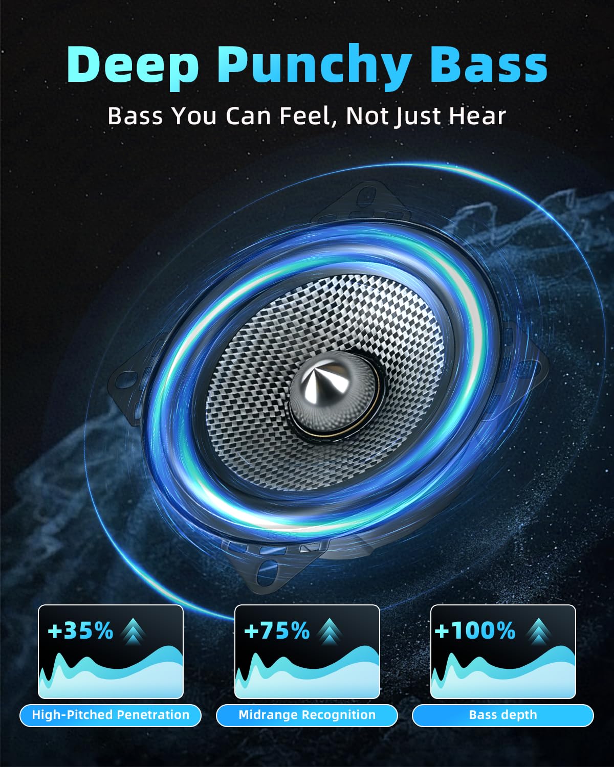 TANVSO side profile of speaker frame showing sturdy build and installation readiness benefit