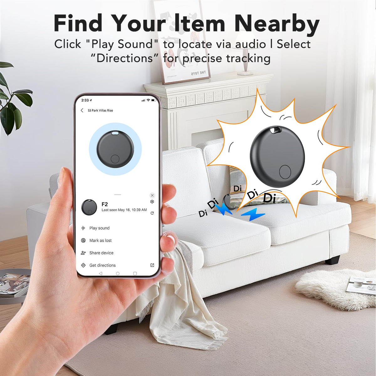 Taobosec Air Tracker Tag on bicycle helps track it during rides.