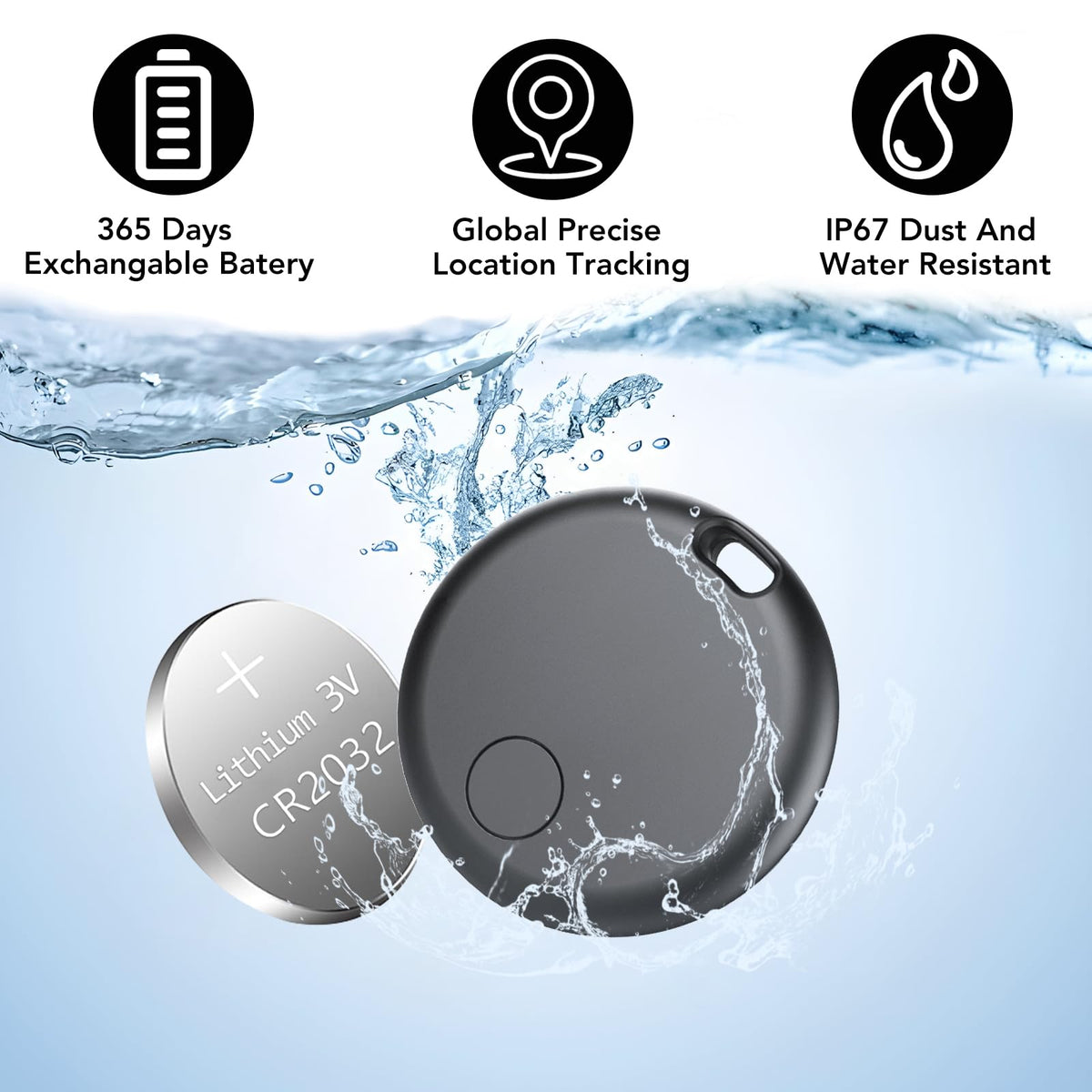 Taobosec Air Tracker Tag on wallet aids quick location in crowded places.