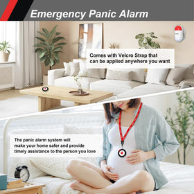 taoctee worn on lanyard showing wearable panic button for immediate activation