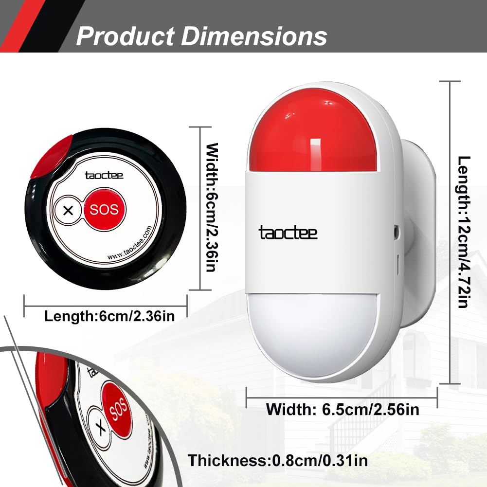 taoctee close-up red LED strobe emitting bright flash for increased visibility