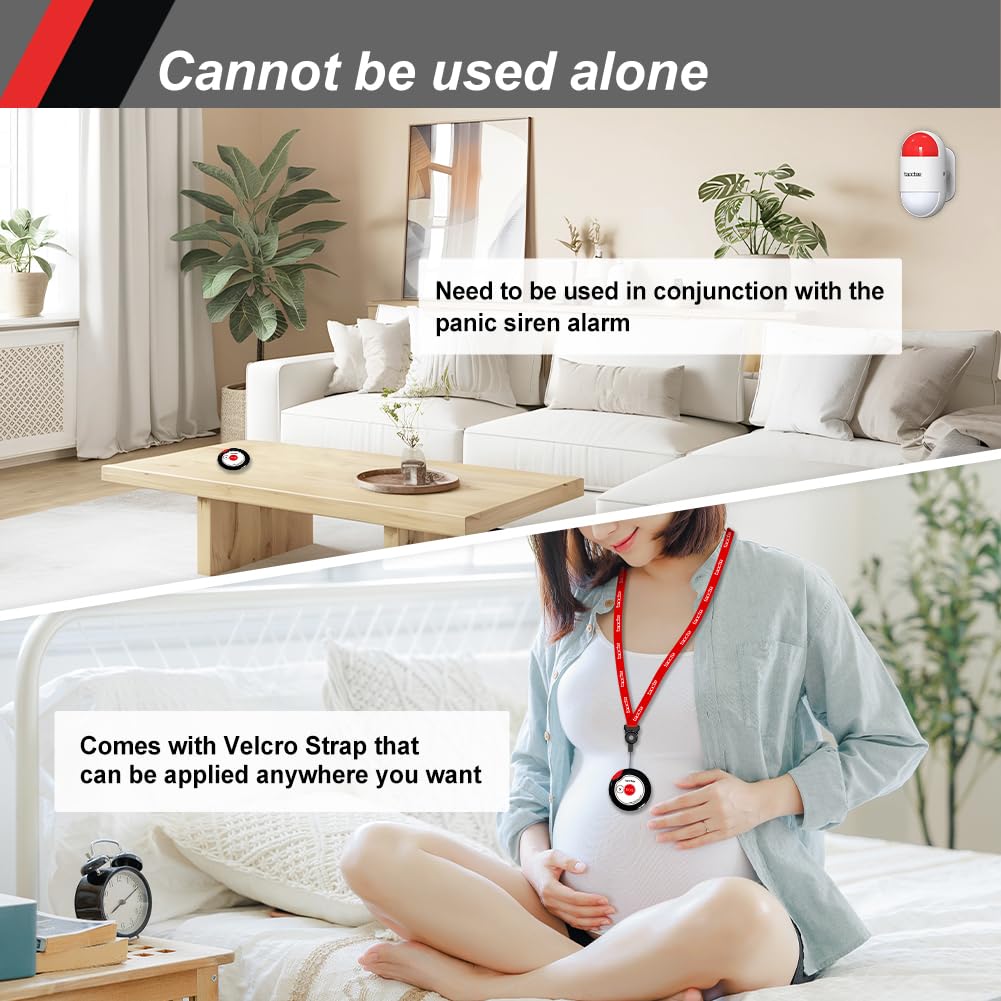 taoctee Panic Button Alarm two-pack ideal for home and business safety