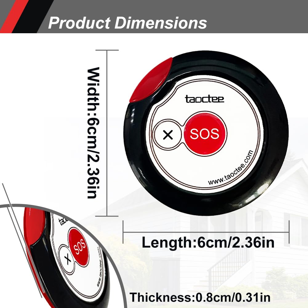 taoctee Panic Button Alarm worn on lanyard for portable safety