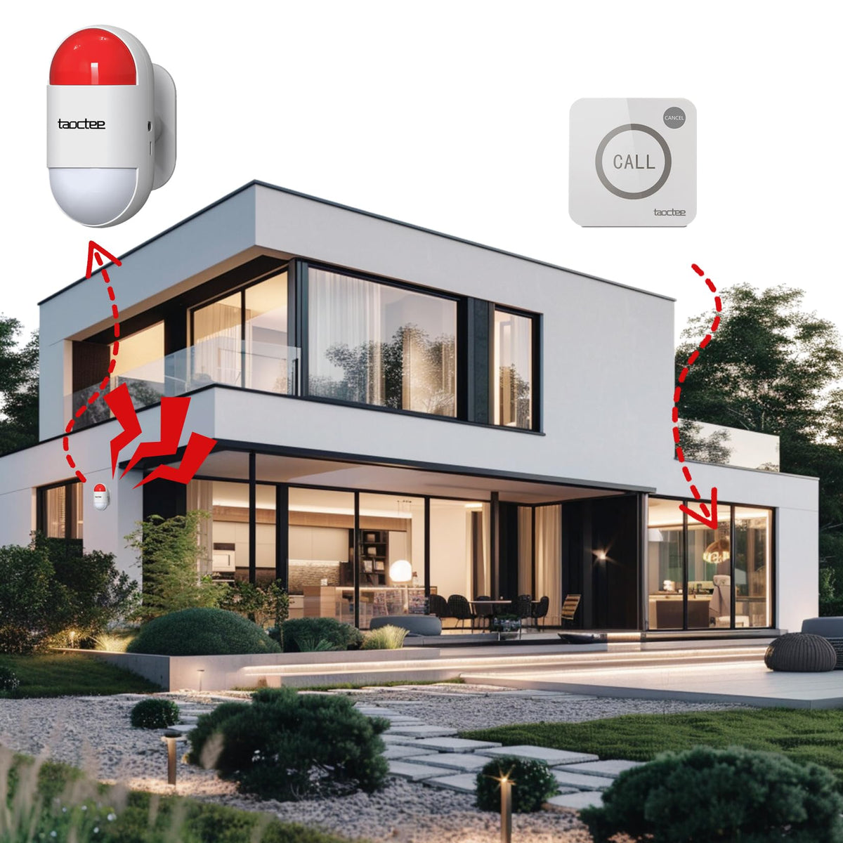 taoctee strobe siren detail highlighting powerful light and sound