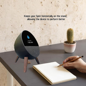 Taojavin desk mount for Echo Spot shows easy assembly and tidy workspace.
