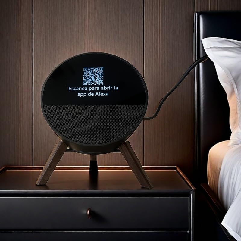 Taojavin Echo Spot on stand shows clean profile from the side.