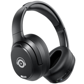 Tapaxis Hybrid ANC headphones front view, immersive sound with sleek black design