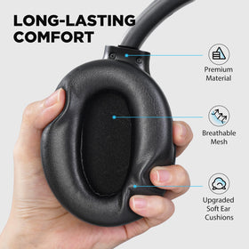 Tapaxis Hybrid ANC headphones travel use, long-lasting battery for trips