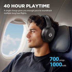 Tapaxis Hybrid ANC headphones wired mode, uninterrupted listening via 3.5mm cable