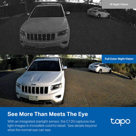 Tapo C120 magnetic base detail attached to metal surface, quick repositioning benefit