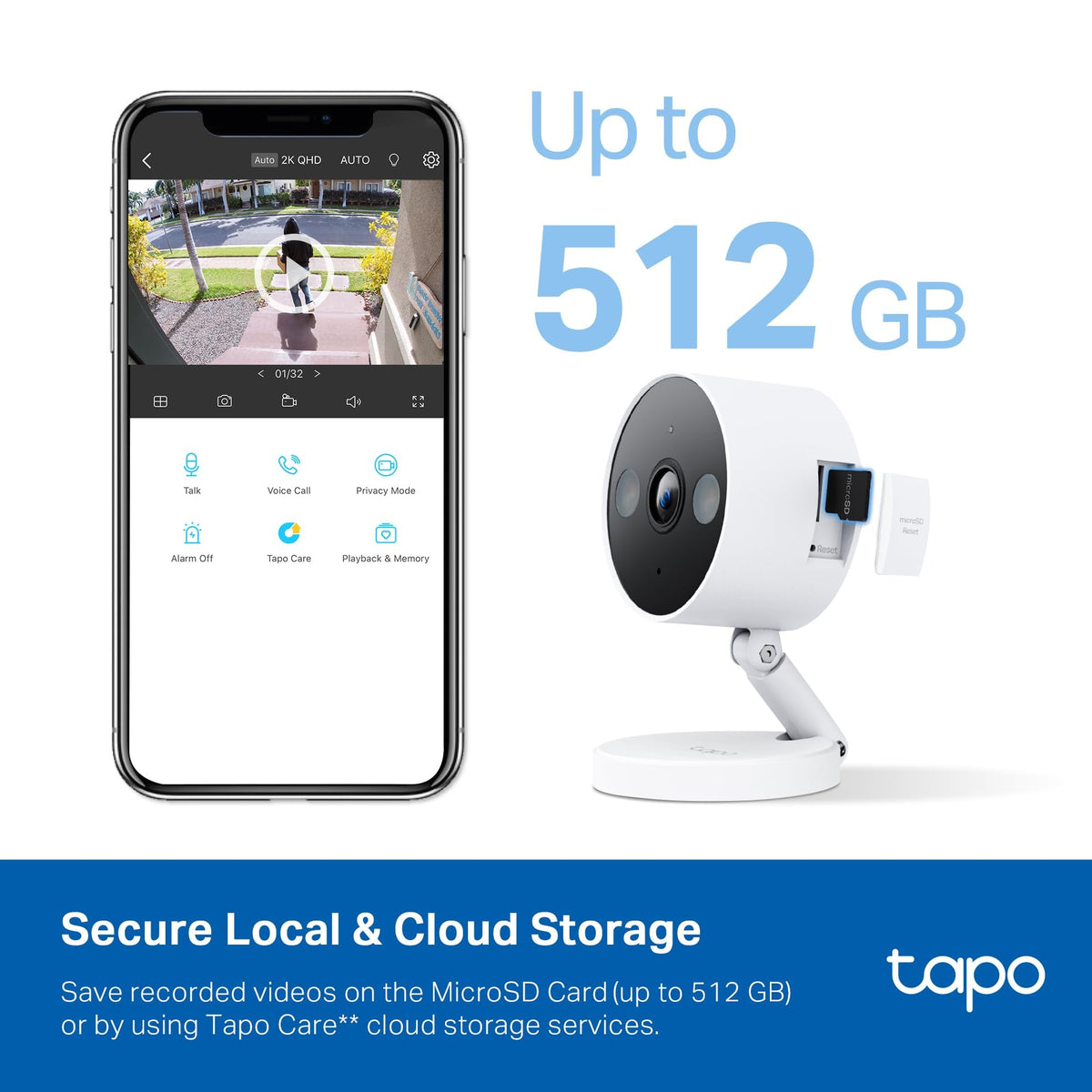 Tapo C120 color night vision sample with spotlight, captures nighttime detail
