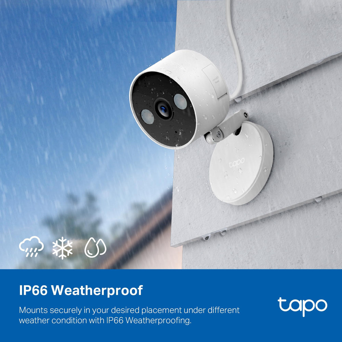 Tapo C120 two-way audio demo with person talking, hands-free communication benefit