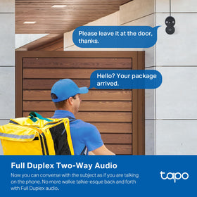 Tapo C121 exterior in rain illustrating IP66 weather resistant benefit