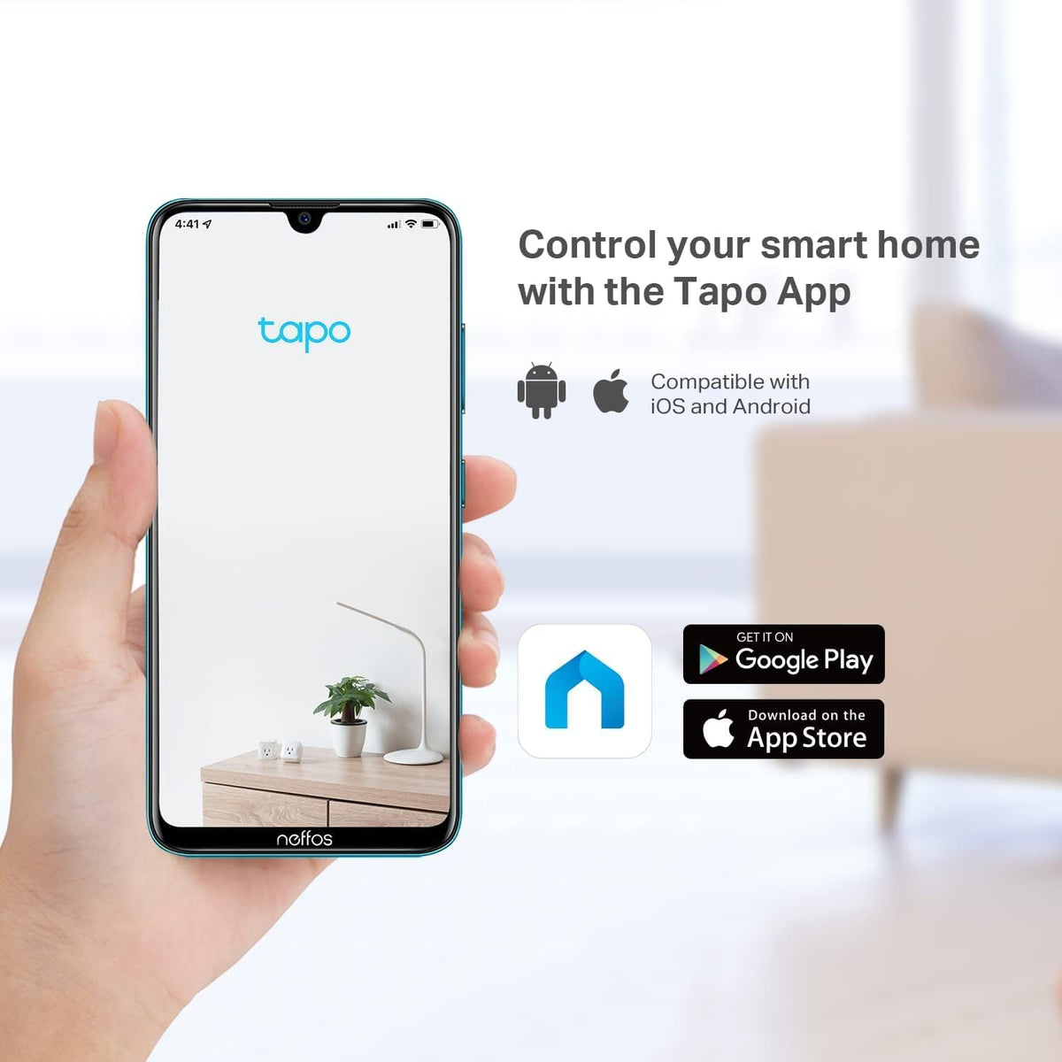 Tapo C200 works with Alexa and Google Home for hands-free viewing.