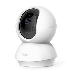 Tapo C200 pan-tilt view enables wide room monitoring for families.