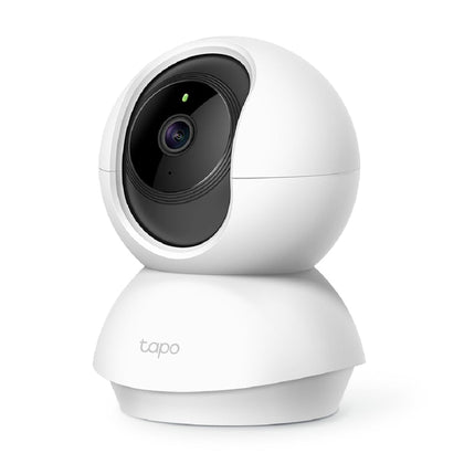 Tapo C200 pan-tilt view enables wide room monitoring for families.
