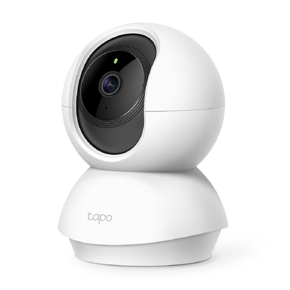 Tapo C200 pan-tilt view enables wide room monitoring for families.