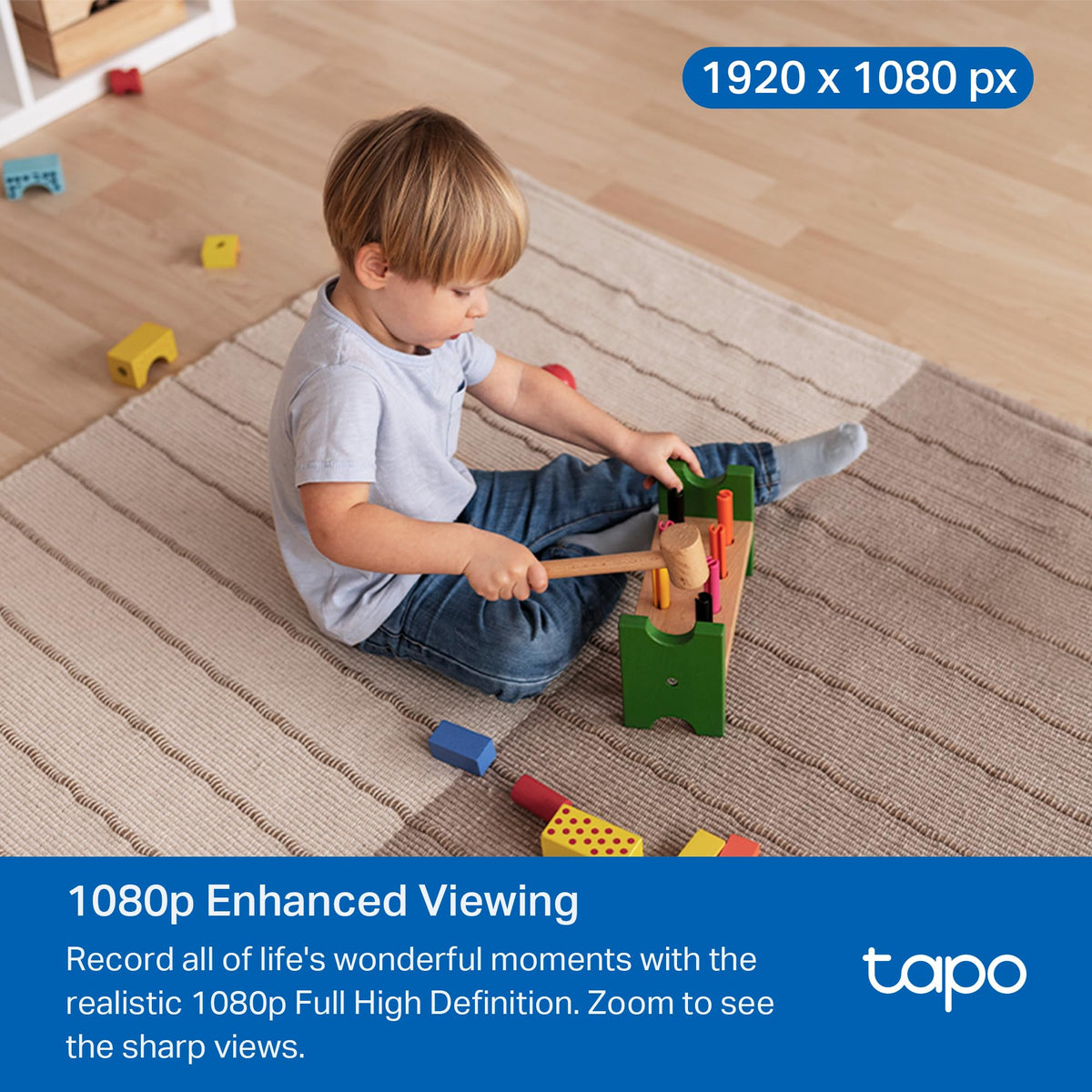 Tapo C201 offers 2-way audio with built-in siren for interactive security.