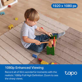 Tapo C201 offers 2-way audio with built-in siren for interactive security.