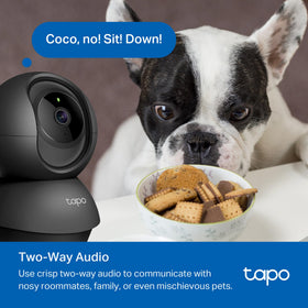 Tapo C201 works with Alexa and Google Assistant for hands-free viewing.