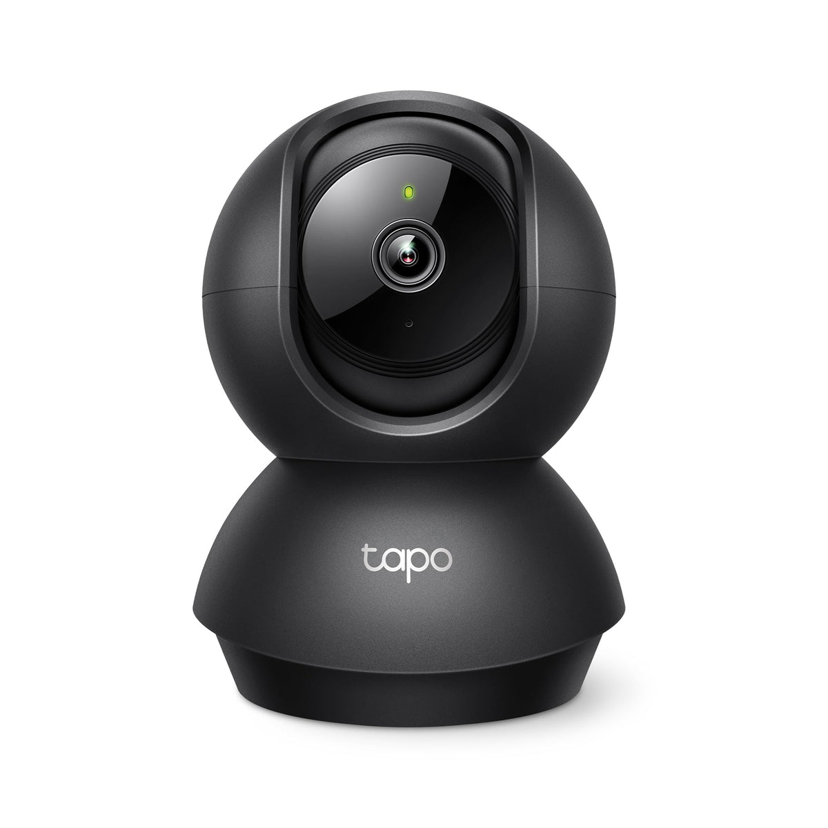 Tapo C201 indoor camera with pan-tilt wide view for full-room monitoring.