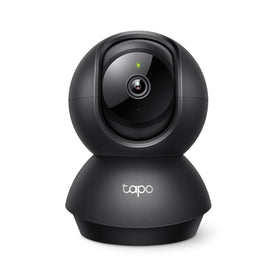 Tapo C201 indoor camera with pan-tilt wide view for full-room monitoring.