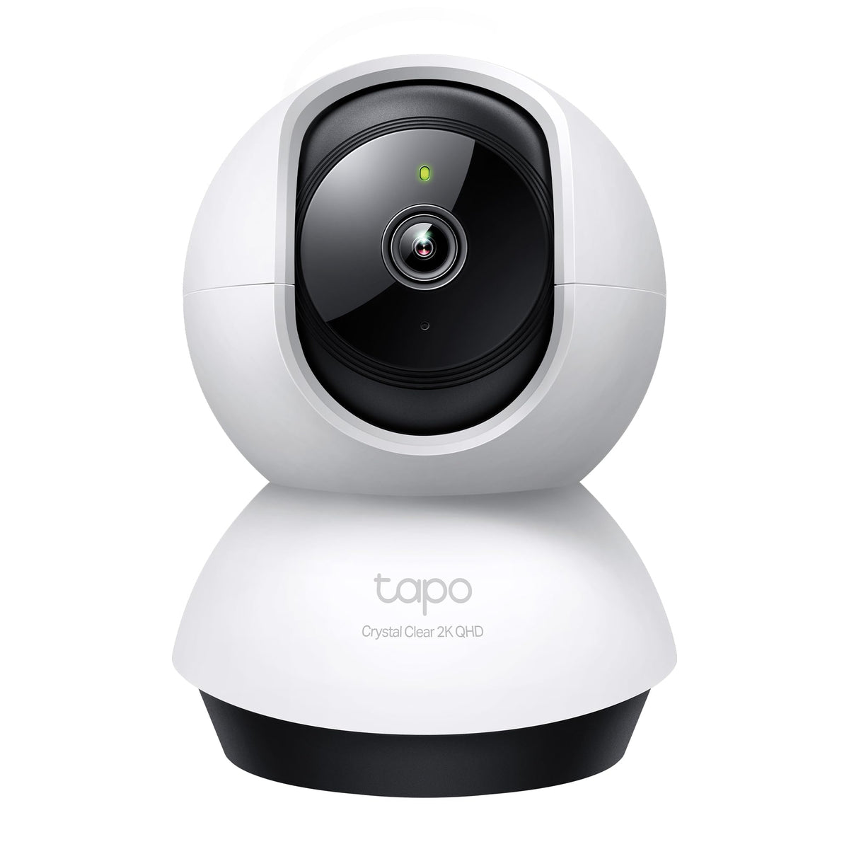 Tapo C220 front view showing camera and benefit: clear 2K monitoring