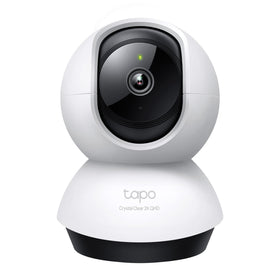 Tapo C220 front view showing camera and benefit: clear 2K monitoring