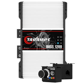 Taramp's Bass 1200 1-ohm monoblock—robust subwoofer power for deep bass.