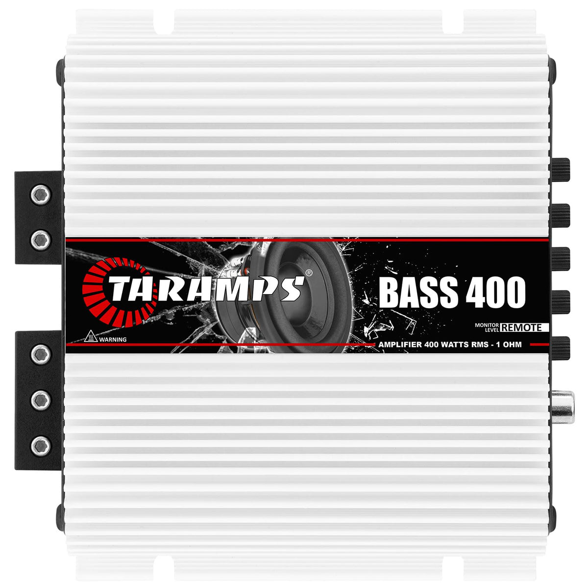 Taramp's BASS 400 front view shows compact monoblock design for subs