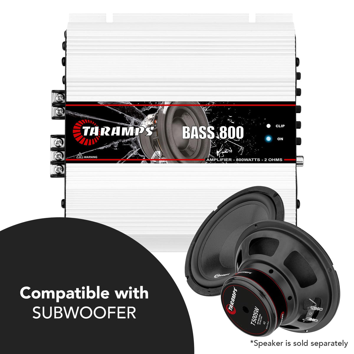 Taramps Bass 800 crossover control enables bass tuning