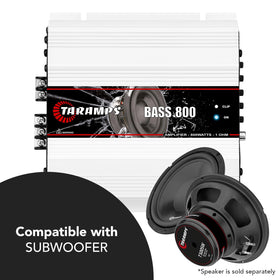 Taramp's Bass 800 installed in a car trunk delivering deep bass performance