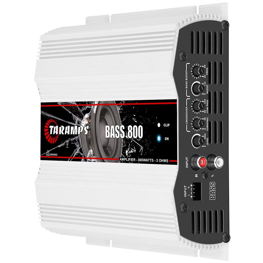 Taramps Bass 800 RCA inputs for flexible line-level connection