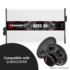 Taramp's Bass 8k 1 ohm stability visual for flexible sub pairing.