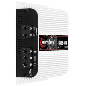 Taramps Bass 400 side panel highlights slim profile for tight installs