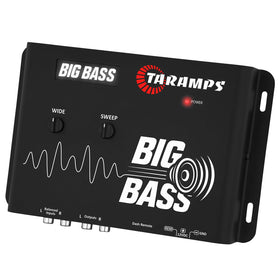 Taramps Big Bass LED display shows real-time processing for easy adjustments.