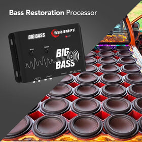 Taramps Big Bass stereo I/O connections enable straightforward system integration.