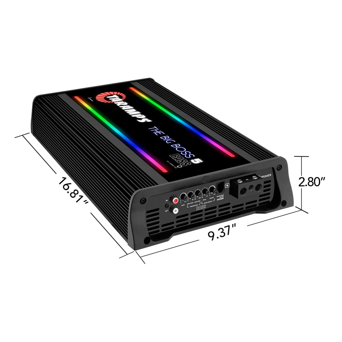 Taramp's Big Boss 5 Bass dimensions and weight for space planning.