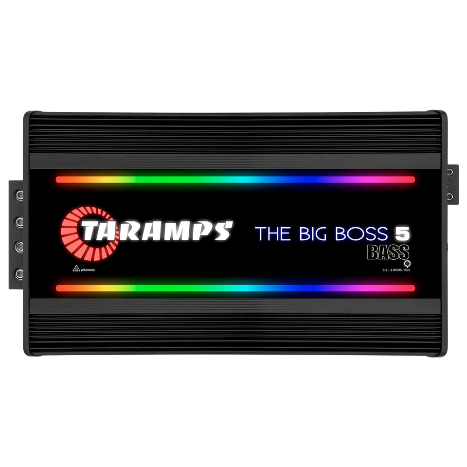 Taramp's Big Boss 5 Bass front view showing compact power for subs.