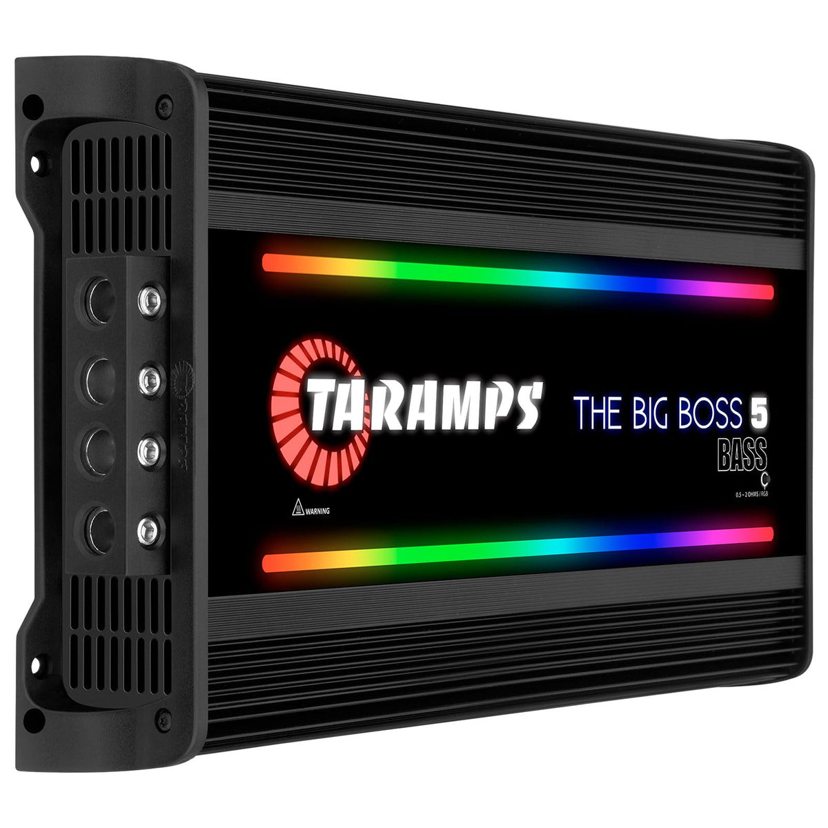 Taramp's Big Boss 5 Bass RGB LED effects illuminate the amp.