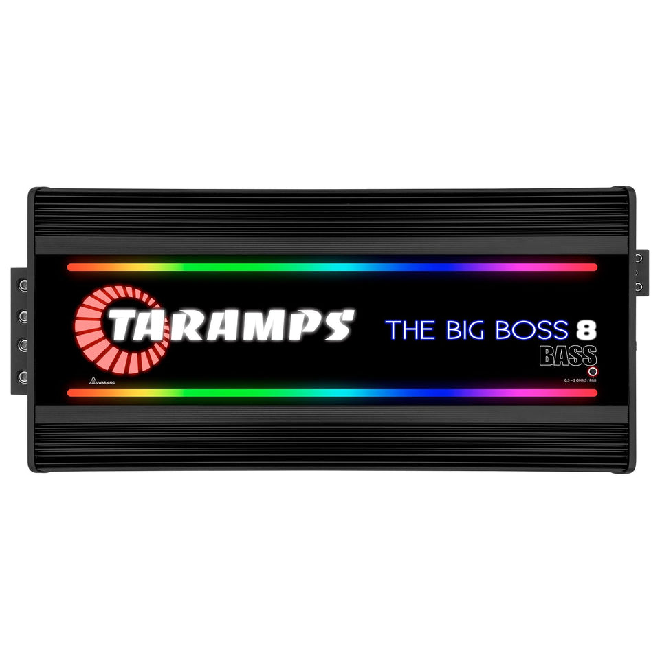 Taramp's Big Boss 8 Bass front view shows robust mono-block design for high bass output