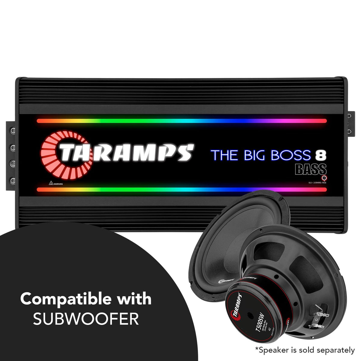 Taramp's Big Boss 8 Bass monoblock Class D design ensures efficient bass amplification