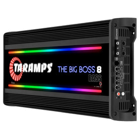 Taramp's Big Boss 8 Bass RGB effects illuminating the device for visual impact