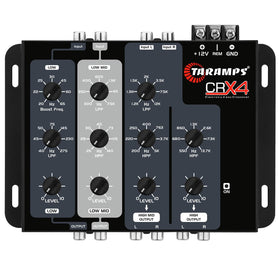 Taramps CRX4 front panel view showing controls and clean layout for easy tuning