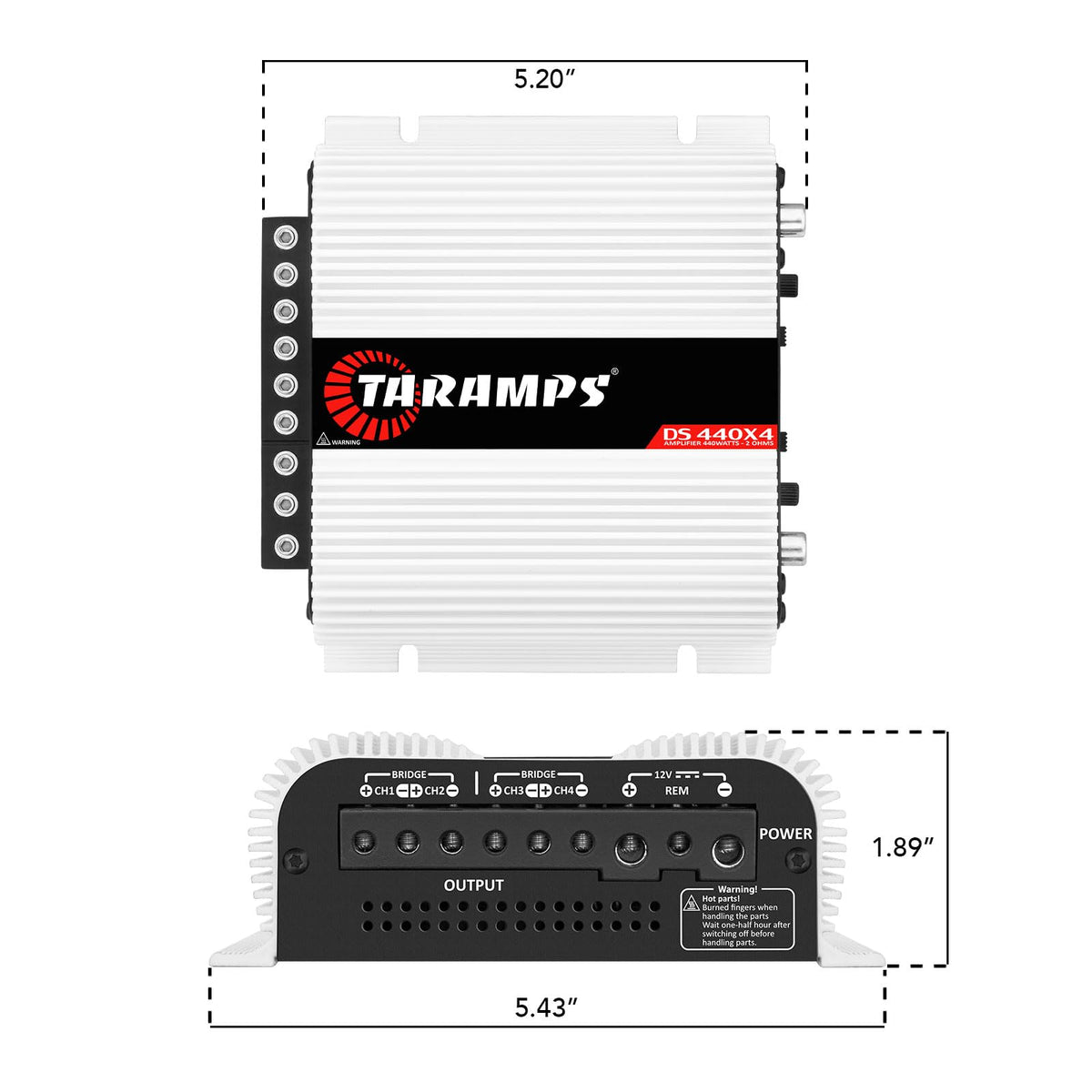 Precise level control on Taramp's DS 440x4 for balanced sound