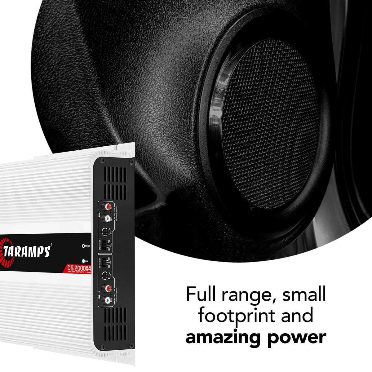 Taramp's DS2000x4 compact enclosure fits under seat.