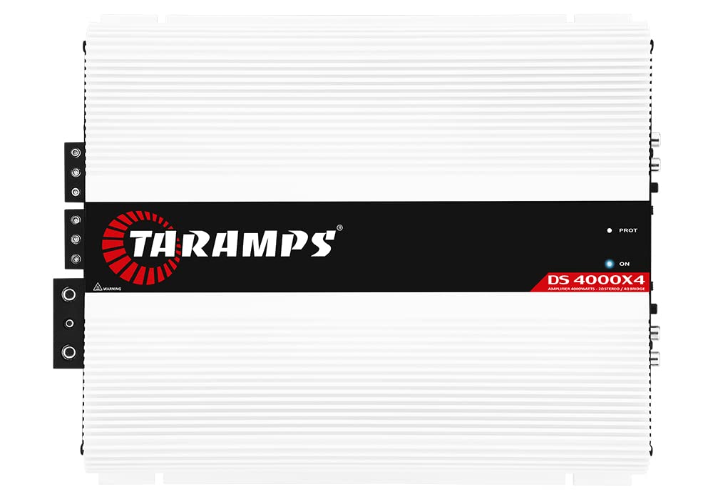 Taramp's DS4000x4 front panel clearly displaying power status for four-channel setup.